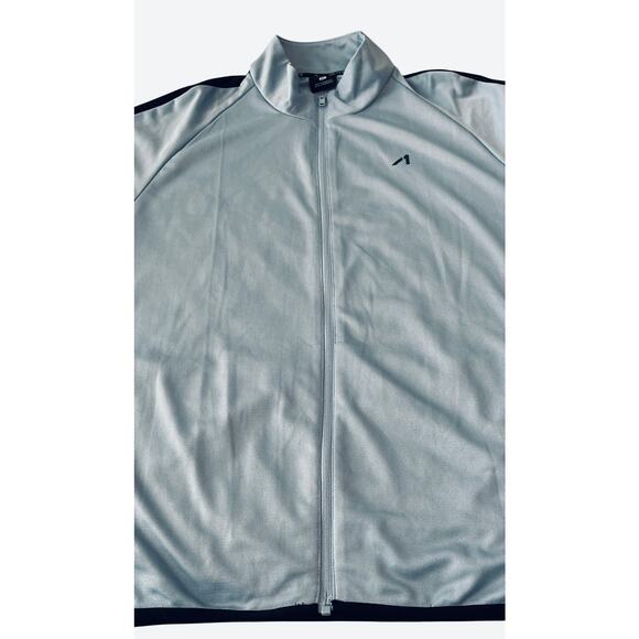 ALIVE LONG SLEEVE FRONT FULL ZIP JACKET, MENS, XL, LIGHT BLUE WITH BLACK TRIM - Picture 3 of 12